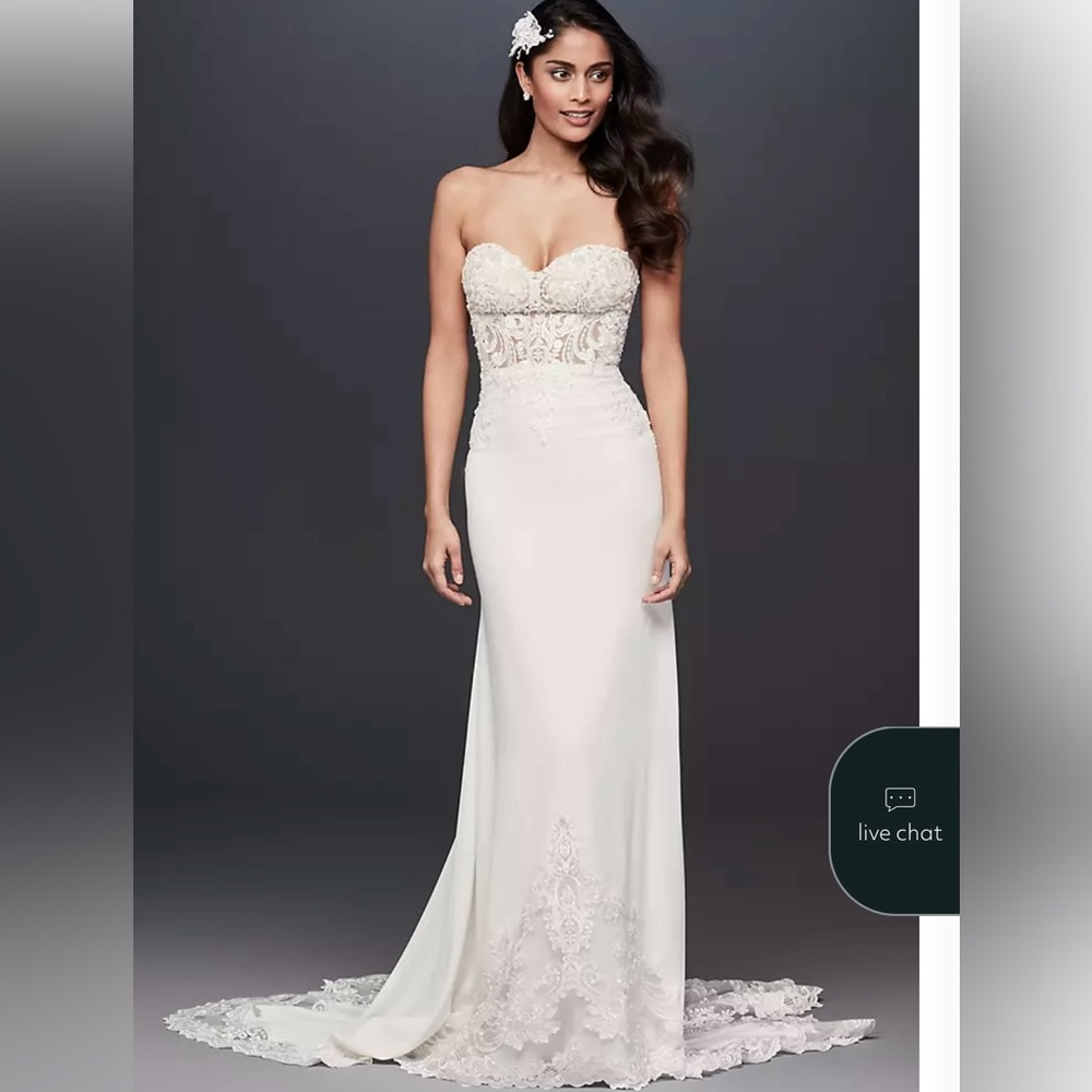 Galina Beaded Sheer Lace Wedding Dress